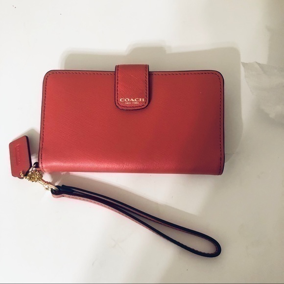 👛 COACH 👛 wristlet wallet phone case - Picture 1 of 8